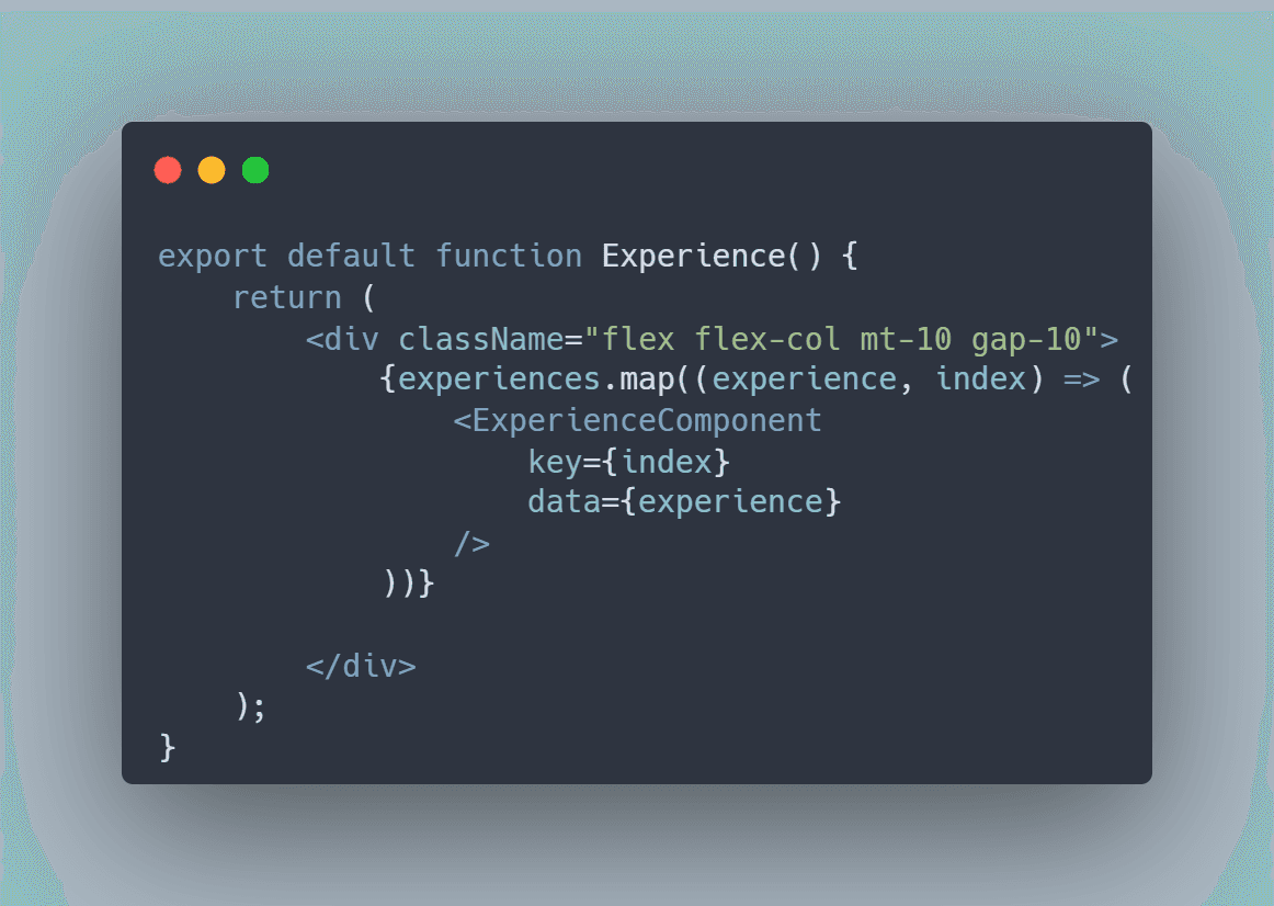 Screenshot of Personal Portfolio
